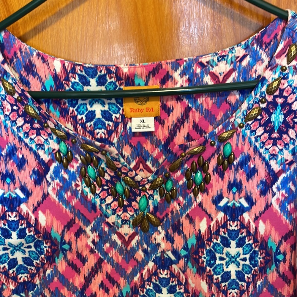 Ruby Rd 3/4 length top - Picture 2 of 4